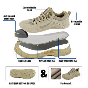 Ударопрочная Строительная обувь от производителя, промышленная Рабочая защитная обувь со стальным носком, мужская и женская летняя обувь - Product Image 2