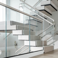 Systèmes de balustrades en verre en aluminium sur mesure EKOO Professional pour balcon, escalier, design moderne