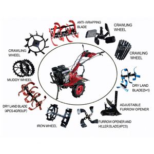 Tengka 2024 New Hot Selling 170f 4 Gears Gasoline Mini <b>Walking</b> Tractor Power Tiller - Product Image 1