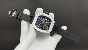 A 26-year New Best-selling Luxury <b>Skeletonized</b> White Carbon Fiber Top-quality Tourbillon <b>Automatic</b> Mechanical <b>Watch</b> for Men - Product Image 3