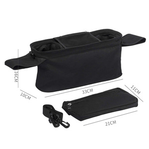 Sac de rangement portable de haute qualité pour poussette, porte-gobelet isotherme amovible et réglable - Product Image 5