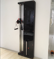 Machine de musculation murale à câble croisé unilatéral en acier robuste, capacité de charge de 50 kg, empilement de poids à broches, entraîneur fonctionnel compact