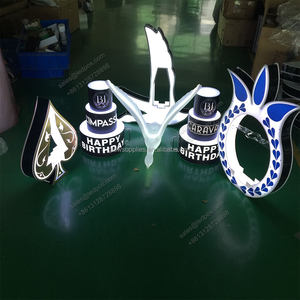 Usine En Gros LED Champagne Bouteille Présentateur Tequila Glorifier Casier À Vin Vodka Bouteilles Titulaire VIP Enseigne Au Néon Plateau De Service - Product Image 4