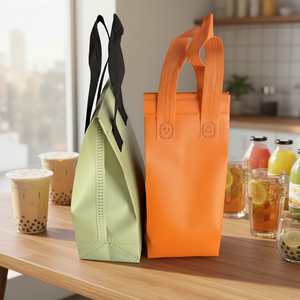 Vlies-Aluminiumfolien-Kühltasche Kleine kalte und heiße Getränke Kaffee-Lebensmittel lieferung Einweg-Wärme isolierte Taschen zum Mitnehmen - Product Image 2