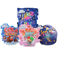 Sacs en Mylar à fermeture éclair imprimés sur mesure pour chewing-gums et bonbons gélifiés, emballage recyclable, anti-odeur, refermable, 0,125 OZ/3,5g