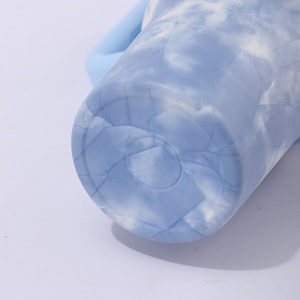 Double Wall Tie-dye 40oz Stainless Steel Mug Straw Vacuum Boba Insulated <b>Cup</b> Car <b>Cold</b> Travel Handgrip Tumbler American Style - Product Image 3