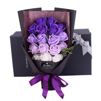 Ramo de Rosas de Jabón Realistas Hechas a Mano de Lujo, 18 Cabezas, Set de Regalo para Novia, Esposa, Día de San Valentín y Día del Padre, Venta al Por Mayor Moderna