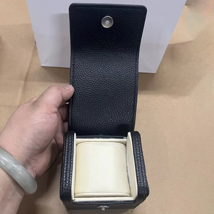 Coffret de luxe noir en cuir pour montres, boîte d'emballage complète avec logo, étuis et boîtes de voyage pour montres homme et femme - Product Image 5