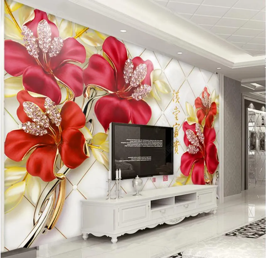 ZHIHAI Custom new style high quality indoor living room decorative wall mural 3D silk wallpaper