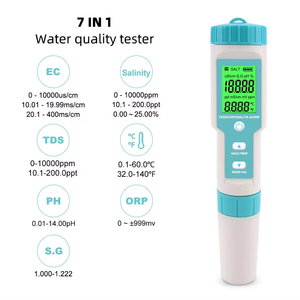 Đa chức năng kỹ thuật số xách tay 7 trong 1 Ph Orp Độ MặN Tds/Ec/Temp Meter chất lượng nước Tester cho hồ bơi/Fish Tank - Product Image 2