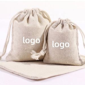 Custom Drawstring Small Cotton Recyclable Bag for Bracelets Glasses <b>Rings</b> Earrings Jewelry Tableware-Portable Storage - Product Image 3