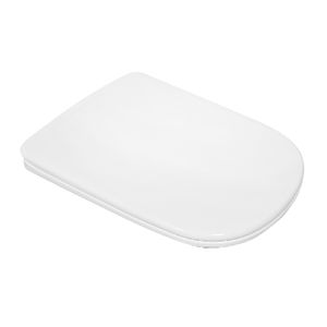 Asiento de Inodoro de PVC Ambrosia, 46 cm de Longitud, Cierre Suave, Blanco - Product Image 1