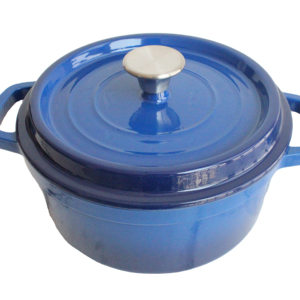 Four hollandais <span class=keywords><strong>en</strong></span> <span class=keywords><strong>fonte</strong></span> avec couvercle, 20/22/24/26/28cm de diamètre, style français, avec revêtement rond <span class=keywords><strong>en</strong></span> émail coloré - Product Image 1