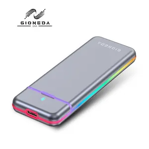 Süper yüksek hızlı M.2 NVME 2280 256GB 512GB 1TB 2TB 4TB katı hal sürücü sert çanta uyumlu USB tipi C RGBPortable SSD