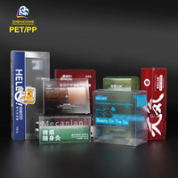 Boîte en acétate transparente personnalisée, emballage en PET, boîte en vinyle transparent, boîte en PP, fond auto-verrouillant, emballage en plastique pour cadeaux, cosmétiques