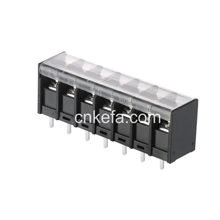 KEFA KF72C-13.0 600V 30A 13mm Pa66 Black Pcb Barrier Block Com Tampa bloco terminal atual alto