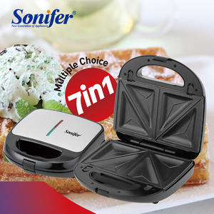 Sonifer SF-6155 Wholesale Home <strong>Mini</strong> <strong>Electric</strong> Detachable Plates Walnut Triangle Sandwich <strong>Pancake</strong> Fish Shape Waffle <strong>Maker</strong> 7 in 1 - Product Image 2