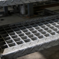 Grille de protection légère galvanisée pour passerelle, marche de grille, marche d'escalier