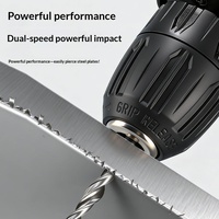 Perceuse à percussion multifonction à batterie lithium-ion, contrôle de vitesse progressif réversible, perceuse à main compacte, électrique pour usage domestique