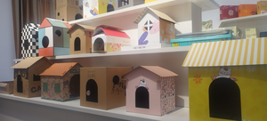 Rechthoekig dierenhuis met klittenbandsluiting - waterdicht golfkarton, schattig katten- en hondenhuis - Product Image 5