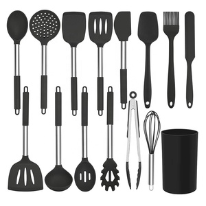 Juego <span class=keywords><strong>de</strong></span> Utensilios <span class=keywords><strong>de</strong></span> Cocina <span class=keywords><strong>de</strong></span> Acero Inoxidable y Silicona <span class=keywords><strong>de</strong></span> 15 Piezas, Resistentes a Altas Temperaturas, Más Vendidos - Product Image 2