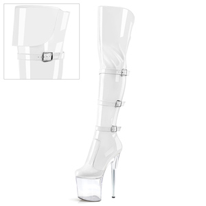 Nouvelles <span class=keywords><strong>bottes</strong></span> à talons hauts en cristal de 20 cm, <span class=keywords><strong>bottes</strong></span> gothiques à boucle de ceinture, plateforme de danseuse exotique de 8 pouces, sexy, fétiche, pour femmes - Product Image 2