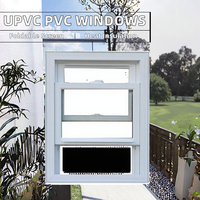 Ventanas de UPVC/PVC con Marco de Aleación de Aluminio, Mosquitera Plegable de Acero Inoxidable, Apertura Horizontal, Diseño Moderno, Aislamiento Térmico