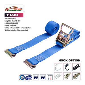 Sangle à cliquet E-Track de haute qualité 2 pouces 4400 LBS avec 100 % polyester et acier allié <span class=keywords><strong>pour</strong></span> la logistique et l'utilisation en fourgonnette - Product Image 2