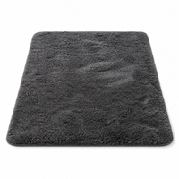 Tapis shaggy épais de 3 cm, tapis en peluche à poils longs, résistant à l'eau, résistant aux taches, avec dos antidérapant pour chambre d'enfant