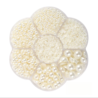7/12 Grilles de Perles en Résine Mixtes, Breloques pour Ongles, Perles Demi-Cercle Or et Argent, Ornements et Accessoires pour Ongles, Décoration Artistique pour Salon de Manucure