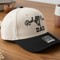 Gorra de Papá con Logotipo Bordado Personalizado, Corona Profunda, 6 Paneles, Estructurada, de Sarga de Algodón, Visera Curva de Dos Tonos, Cierre Ajustable Tipo A-Frame