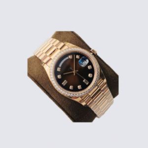 Montre de luxe en moissanite pour homme et femme, double date, automatique, mécanique, montre-bracelet en or tendance, étanche - Product Image 3