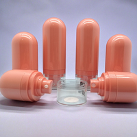 Bouteilles à pompe sans air en plastique pour cosmétiques naturels de luxe en gros, 15 ml, 30 ml, 50 ml