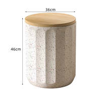 Table de chevet esthétique pour la maison avec des taches colorées, étagère de rangement dissimulée pour les petites chambres