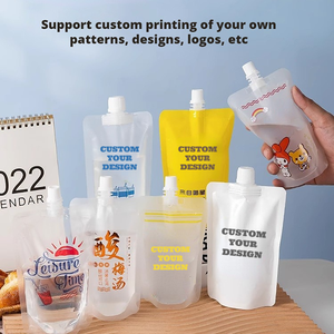 פופולרי ריק לעמוד את שקיות נוזלי פלסטיק נקי 30 מ "ל 50 מ" ל 100 מיץ רוטב חלב סבון אריזה שקית שקית כיס עם spout - Product Image 6