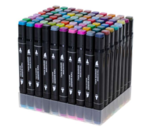 Ventes directes d'usine 48 80 120 couleurs double pointes encre à base d'alcool stylo permanent marqueur d'art alcoolique non toxique