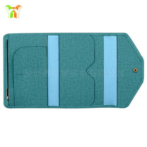 Multifunctional travel passport <b>holder</b>, PU leather, multi-card slot, tri-fold, document slot, flight ticket slot, customizable. - Product Image 4