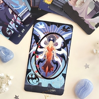 Cartes de tarot personnalisées, boîte rigide avec couvercle et fond |   Jeu de cartes en papier noir estampé à l'or pour jeux d'intérieur et fêtes
