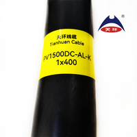 Cable Solar XLPO con funda roja y negra, certificado TUV, 1500V DC/AC, 4mm2, 6mm2, aleación de aluminio para conexión de Panel fotovoltaico XLPO