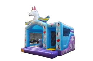 Bán Hot Inflatable nhảy nhà Inflatable cầu vồng ngựa lâu đài với Slide cho sân chơi ngoài trời - Product Image 3