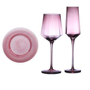 BLAIS – Verres à vin en cristal soufflé à la main, couleur prune élégante, <span class=keywords><strong>qualité</strong></span> supérieure, pour occasions spéciales – Ensemble économique – Lot de 1 - Product Image 5