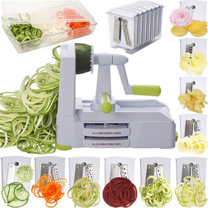Đa chức năng 4 lưỡi spiralizer linh hoạt & nhỏ gọn có thể gập lại Rau xoắn ốc <span class=keywords><strong>Slicer</strong></span> tốt nhất Veggie Pasta Spaghetti Maker cho thấp - Product Image 3
