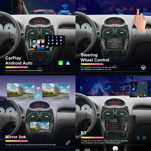 Podofo 7 ''xe stereo 2 + 64G không dây Carplay/Android tự động GPS/Wifi/BT/FM/RDS cho Peugeot <span class=keywords><strong>206</strong></span> 1998-2016/cho Citroen C2 2004-2008 - Product Image 3