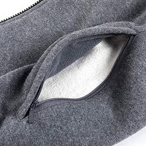 Sudadera con capucha sólida de lana de algodón para hombre de alta calidad con estampado de logotipo de marca personalizado antiarrugas transpirable de punto de poliéster con cremallera de invierno - Product Image 5