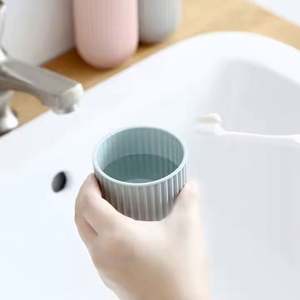 Étui distributeur de brosses à dents portable, ensemble de gobelets de voyage, support de brosse à dents anti-poussière en plastique durable - Product Image 3