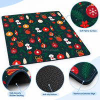 Tapis de Mahjong à Bordure Ondulée Simple en Caoutchouc Antidérapant Couleur Personnalisée avec Sac de Transport