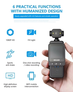 Mini Cámara de 1.6 Pulgadas <span class=keywords><strong>HD</strong></span> 1080 WiFi, Videograbadora Deportiva de Bolsillo para Exteriores, Grabación en Bucle, Clip Trasero, Videocámara, Hogar Inteligente - Product Image 4