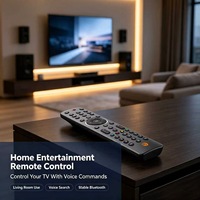 Control Remoto por Voz de 45 Teclas, Control Remoto Inalámbrico Activado por Voz de Repuesto para Smart TV OEM ODM