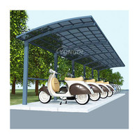 Auvent de stationnement résidentiel et public abri d'auto conception unique 10x20 aluminium polycarbonate toiture cadre métallique Alluminio