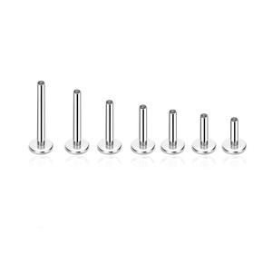 Orecchini Unisex Trendy in Titanio Placcato <span class=keywords><strong>Argento</strong></span> <span class=keywords><strong>per</strong></span> <span class=keywords><strong>Piercing</strong></span> alla Cartilagine e al <span class=keywords><strong>Trago</strong></span> con Filettatura Interna - Product Image 4